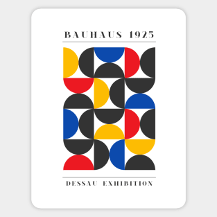 Bauhaus Exhibition 1925 Geometric Circles, Block Colour Sticker